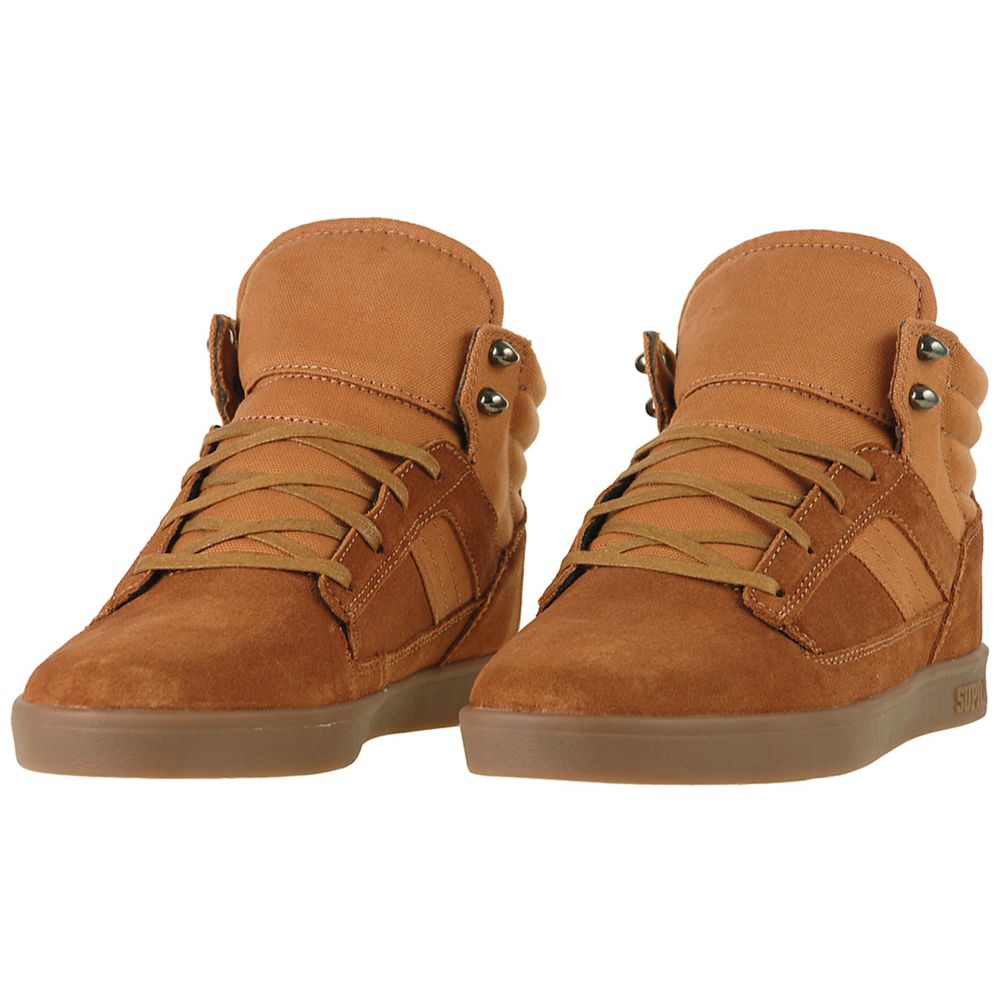 Chaussures de Skate Supra Bandit Mid Marron Tan Homme | EXD-63724146